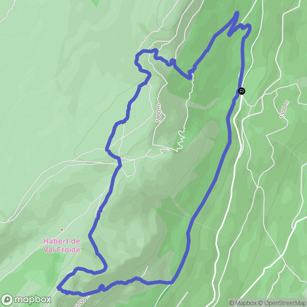 Pontcharra : carte du parcours de randonnée - France