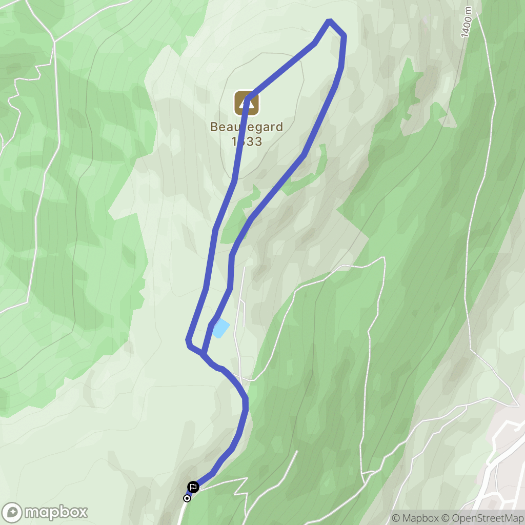 La Motte d'Aveillans : carte du parcours de randonnée - France