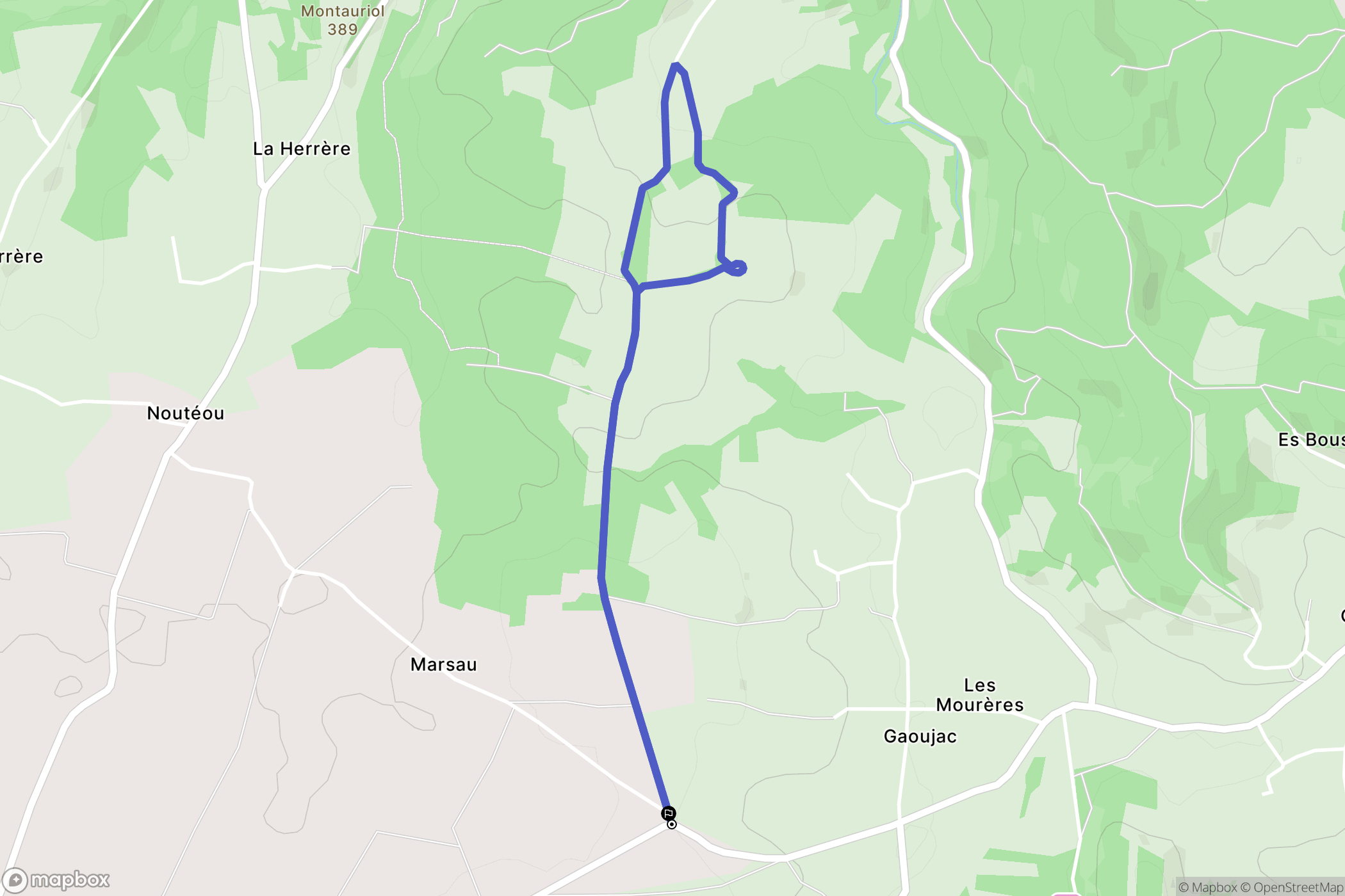Pointis-Inard : carte du parcours de randonnée - France