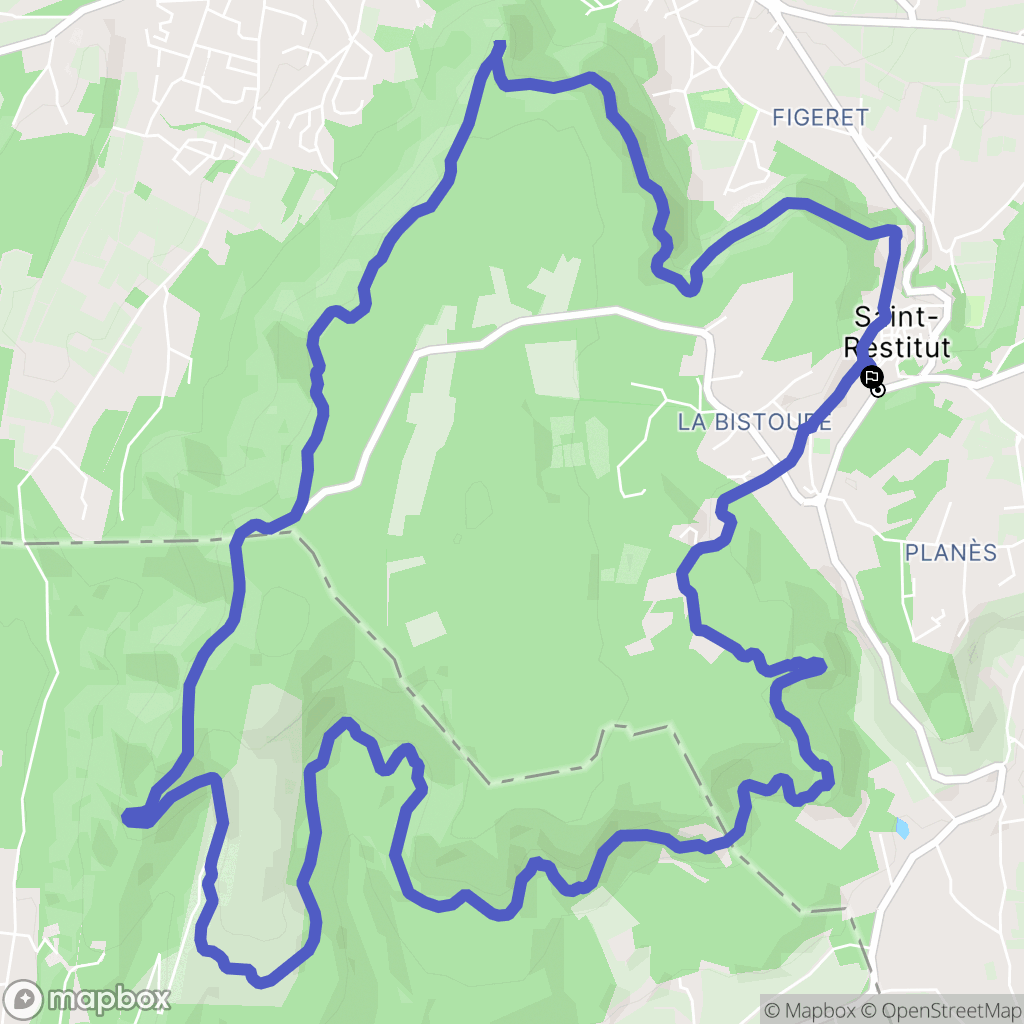 Saint-Paul-Trois-Châteaux : carte du parcours de randonnée - France
