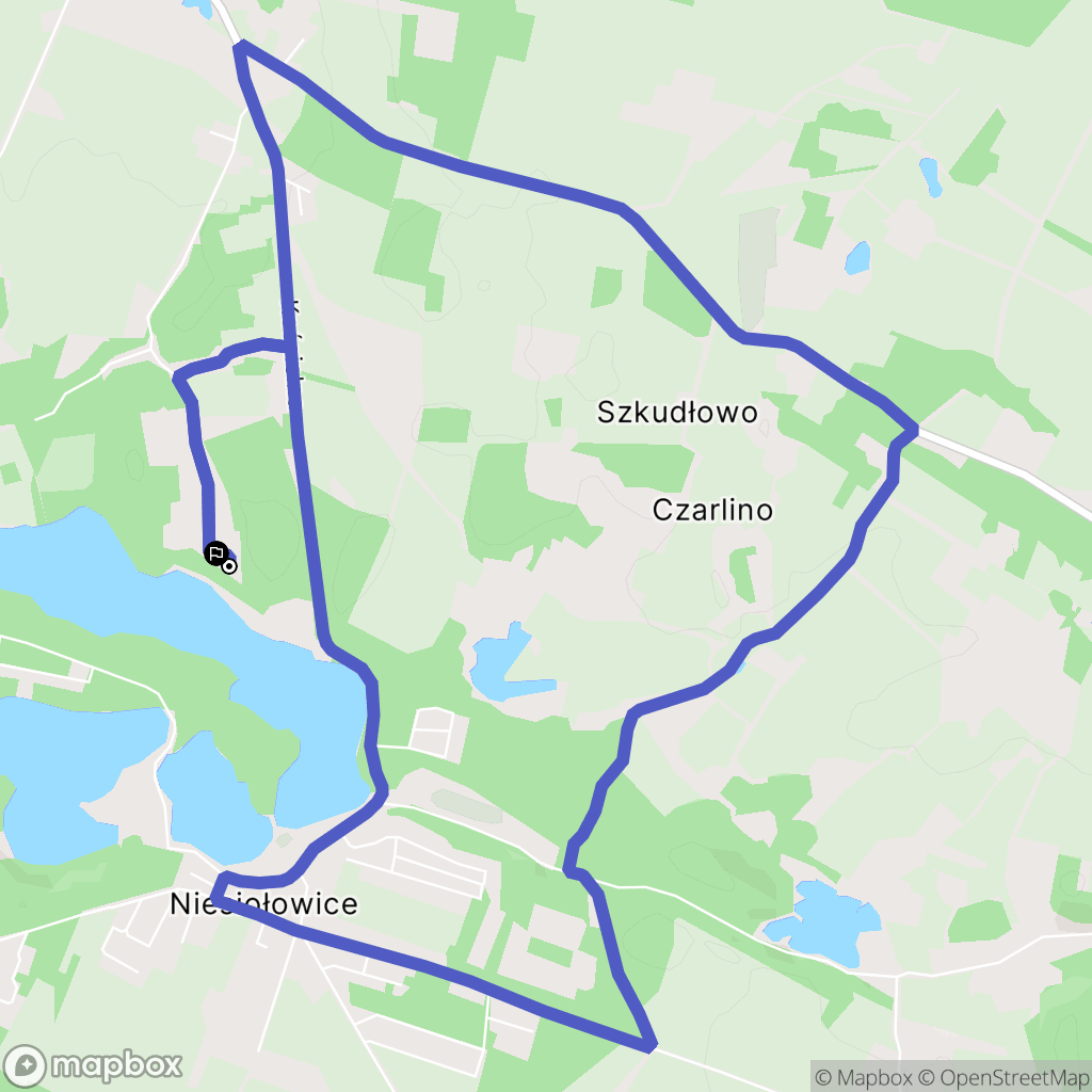 Węsiory: mapa trasy - Poland