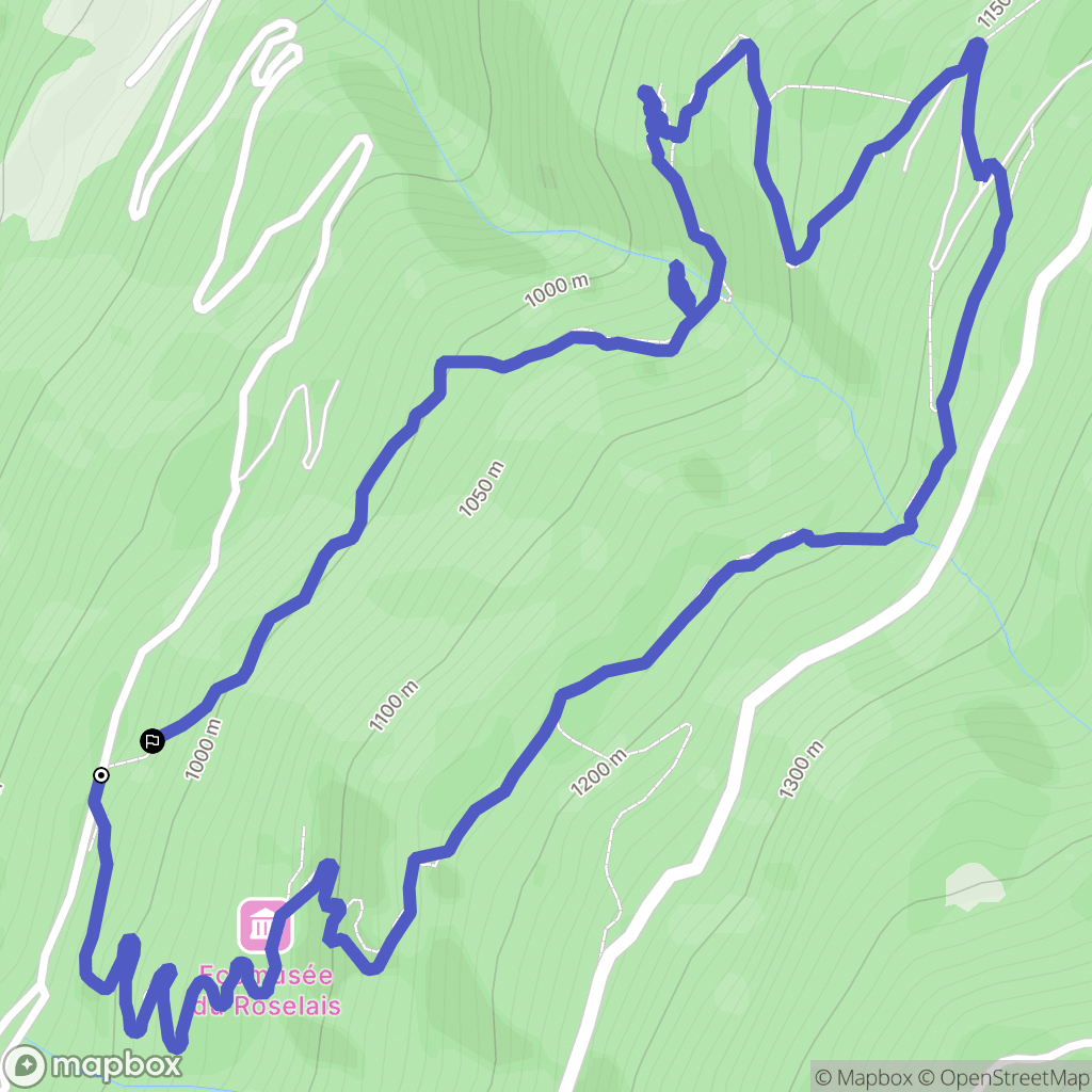 Queiges : carte du parcours de randonnée - France