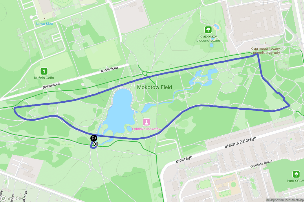 Warsaw: mapa trasy - Poland