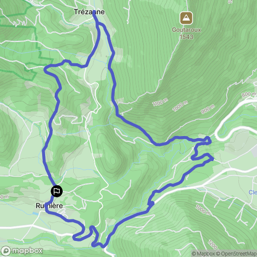 Saint-Martin-de-Clelles : carte du parcours de randonnée - France