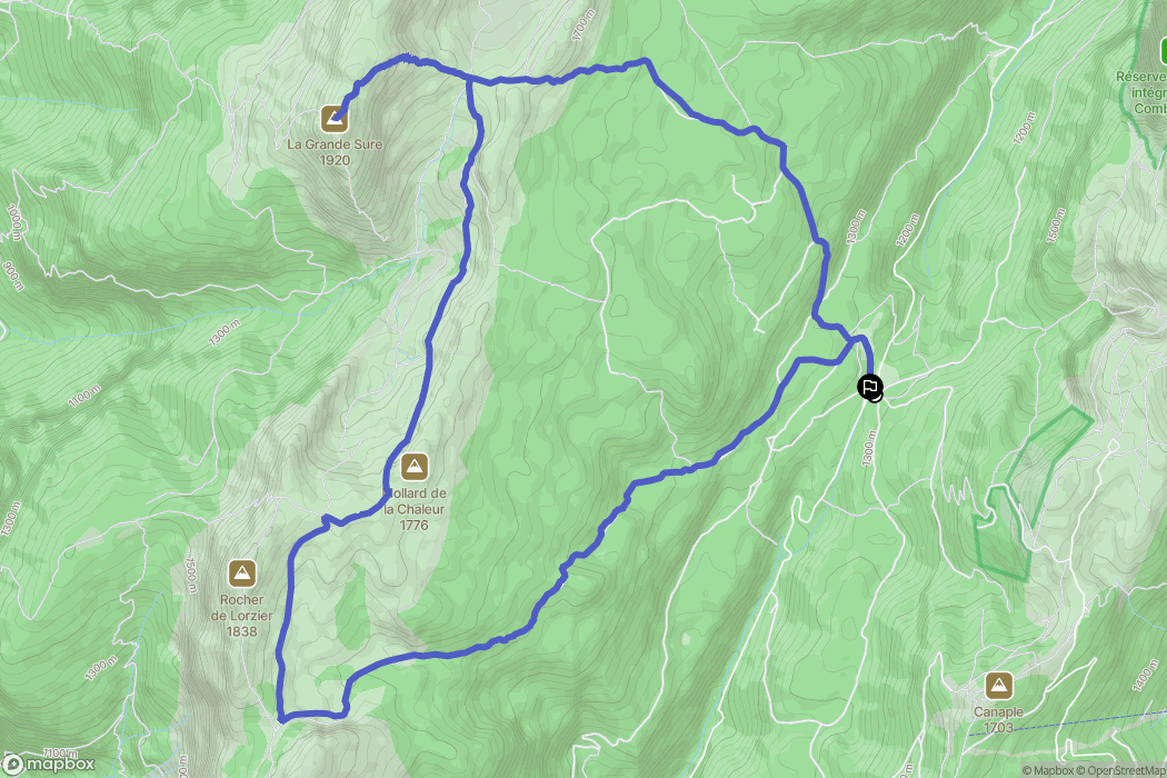 Saint-Pierre-de-Chartreuse : carte du parcours de randonnée - France