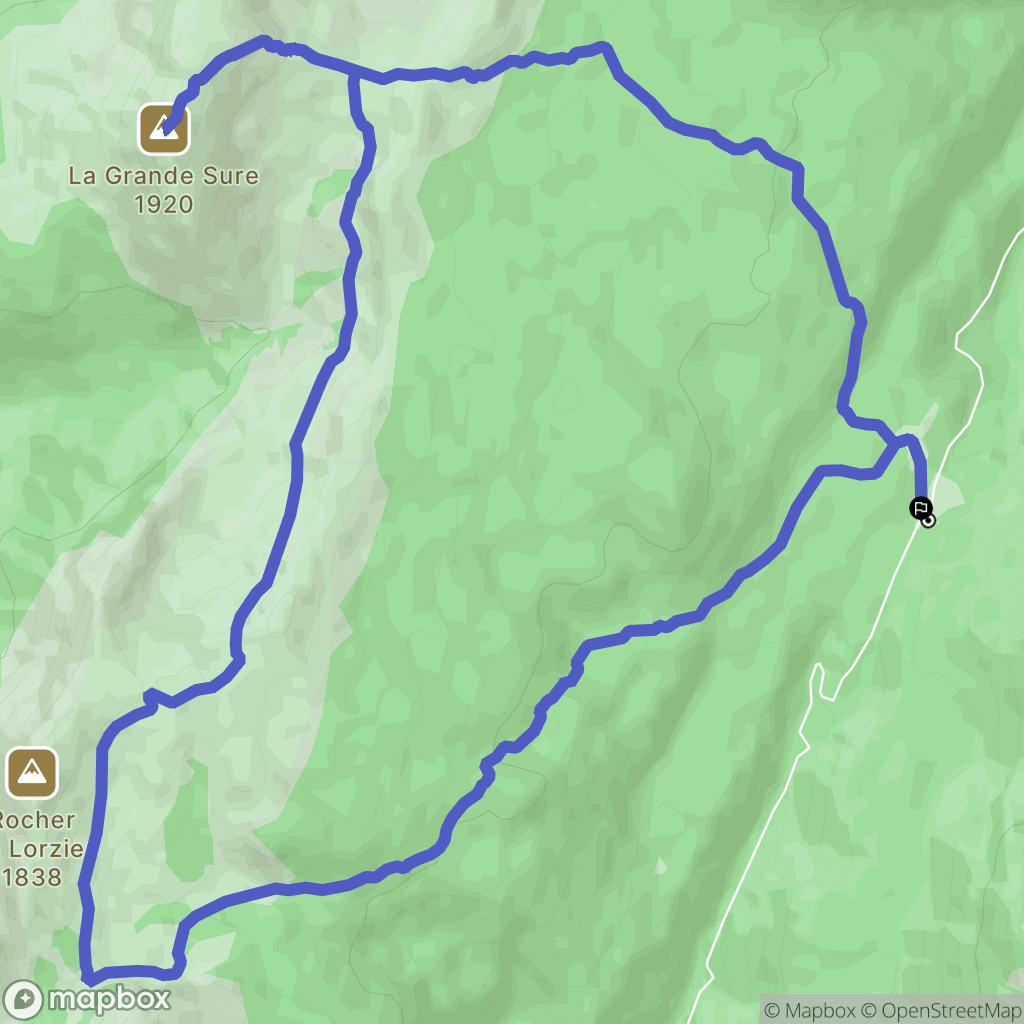 Saint-Pierre-de-Chartreuse : carte du parcours de randonnée - France