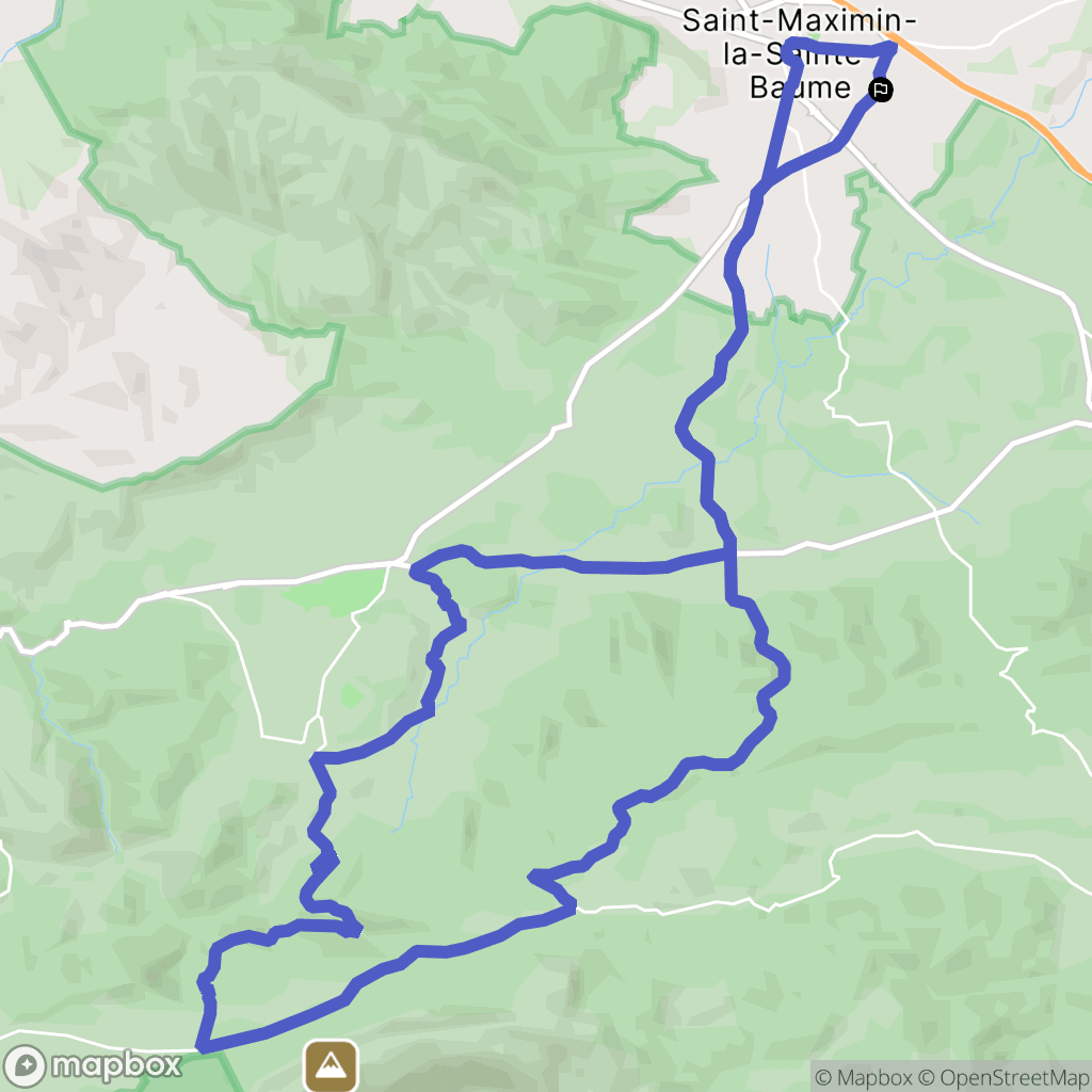 Saint-Maximin-la-Sainte-Baume : carte du parcours de randonnée - France