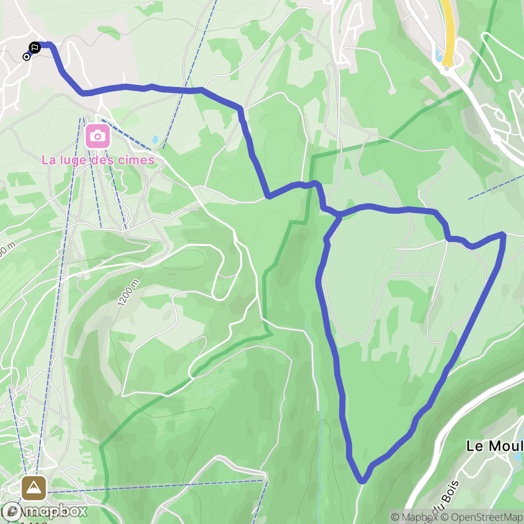 Métabief : carte du parcours de randonnée - France