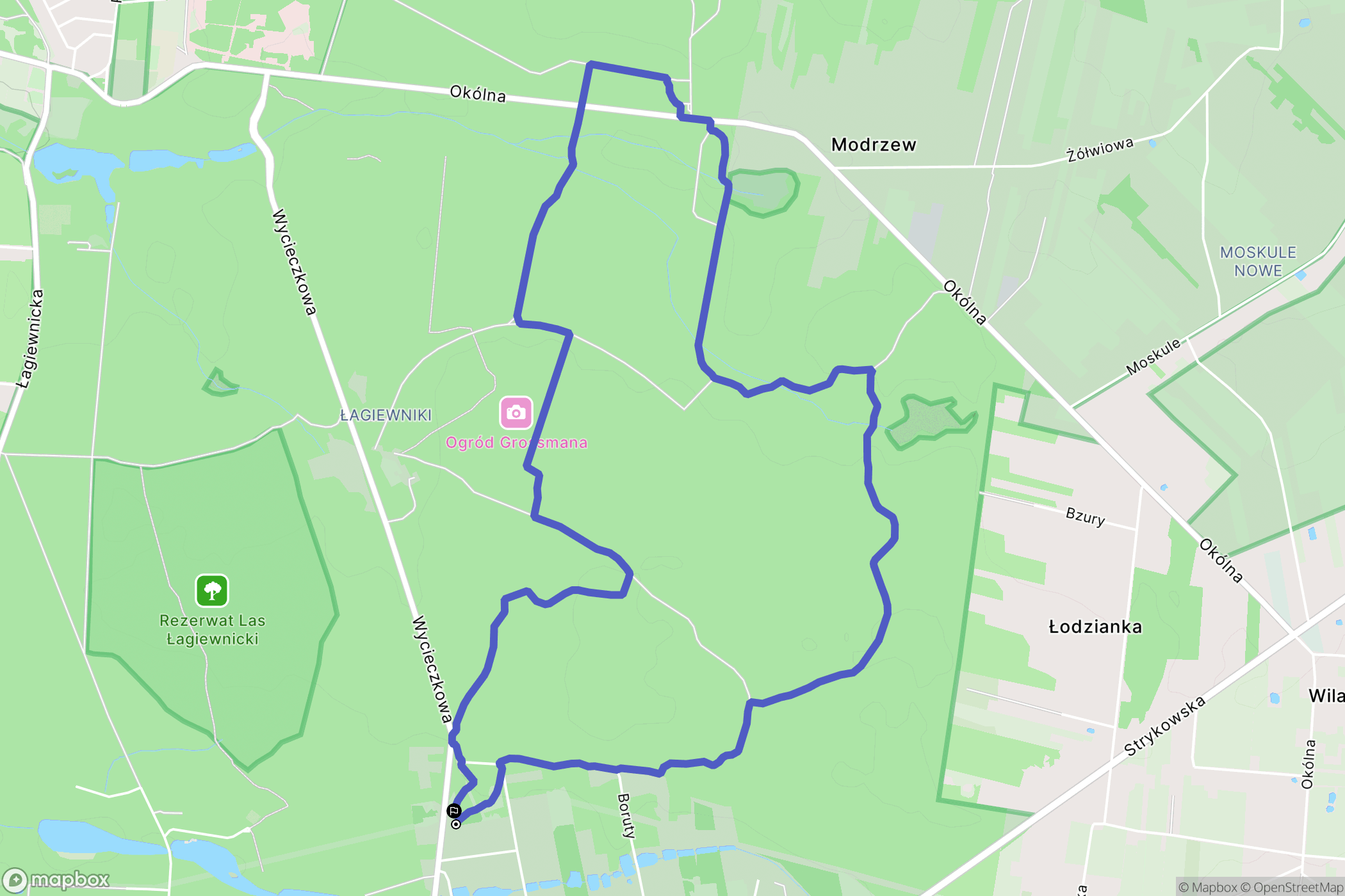 Łódź: mapa trasy - Poland