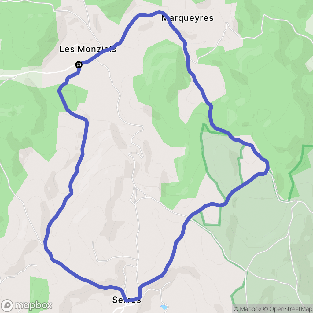 Marqueyeres : carte du parcours de randonnée - France