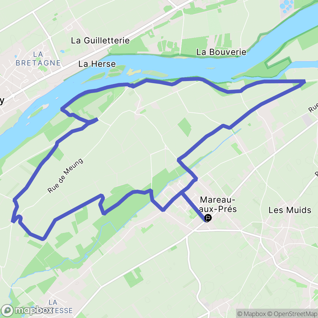 Mareaux-aux-Prés : carte du parcours de randonnée - France