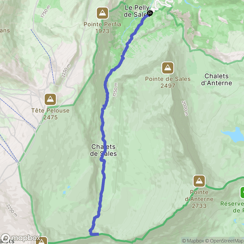 Le Lignon : carte du parcours de randonnée - France