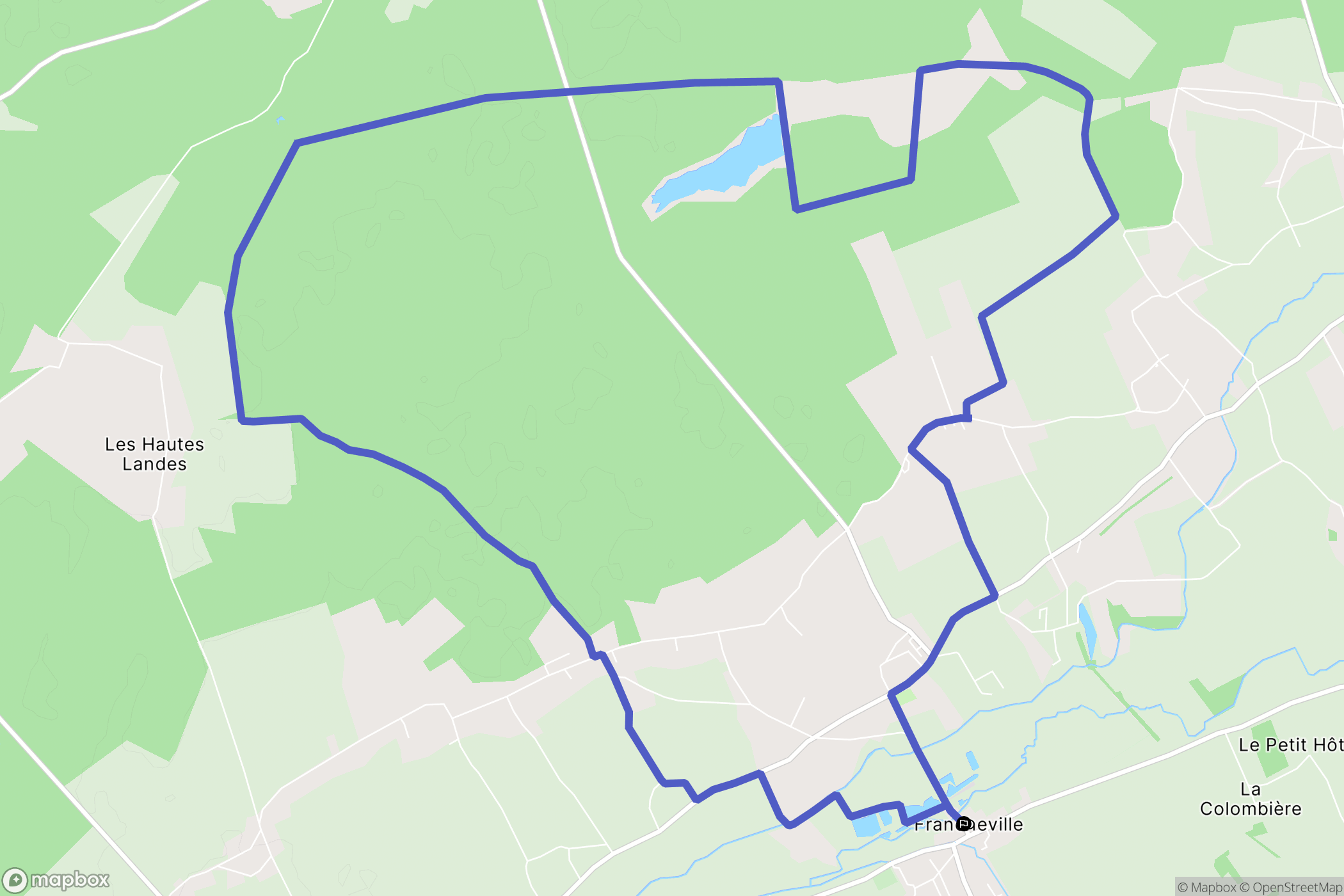 Francheville : carte du parcours de randonnée - France