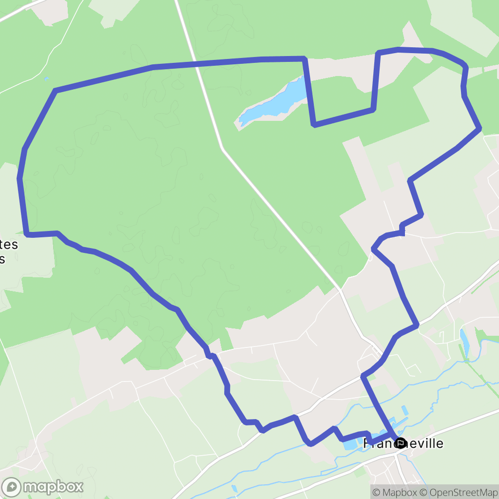 Francheville : carte du parcours de randonnée - France