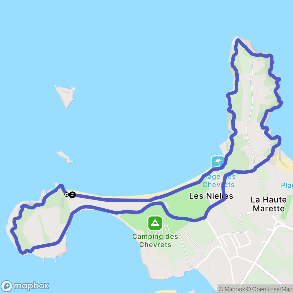 Saint-Malo : carte du parcours de randonnée - France