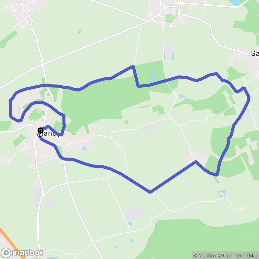Melun : carte du parcours de randonnée - France