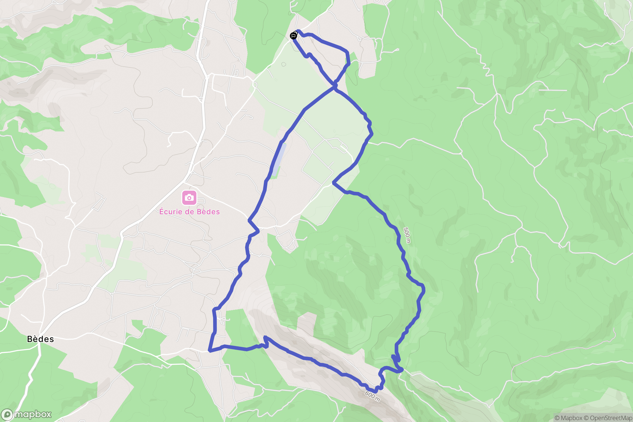 St-Paul-Les-Durance : carte du parcours de randonnée - France
