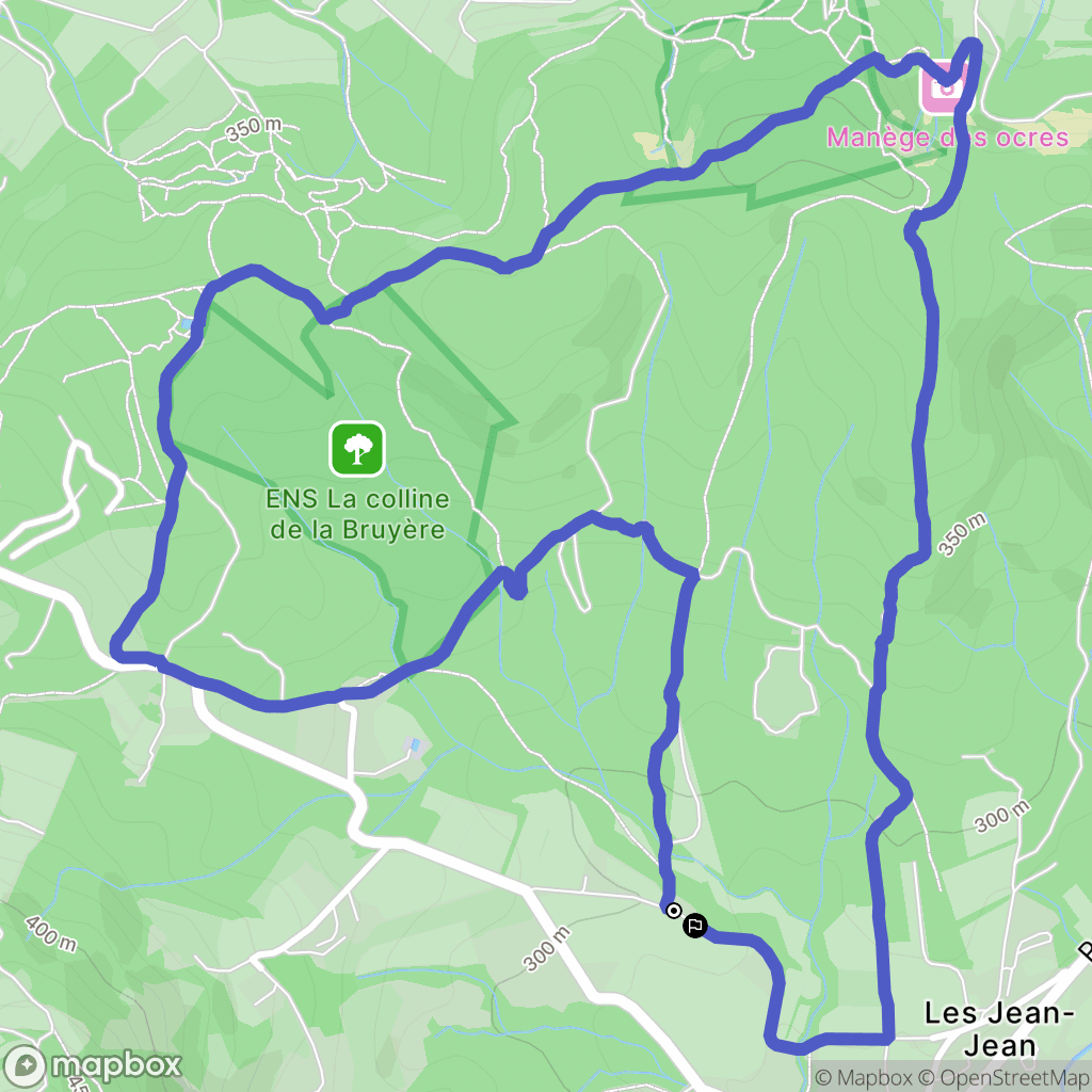 Saint-Saturnin-lès-Apt : carte du parcours de randonnée - France