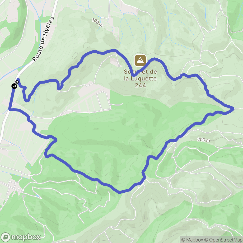 Pierrefeu-du-Var : carte du parcours de randonnée - France