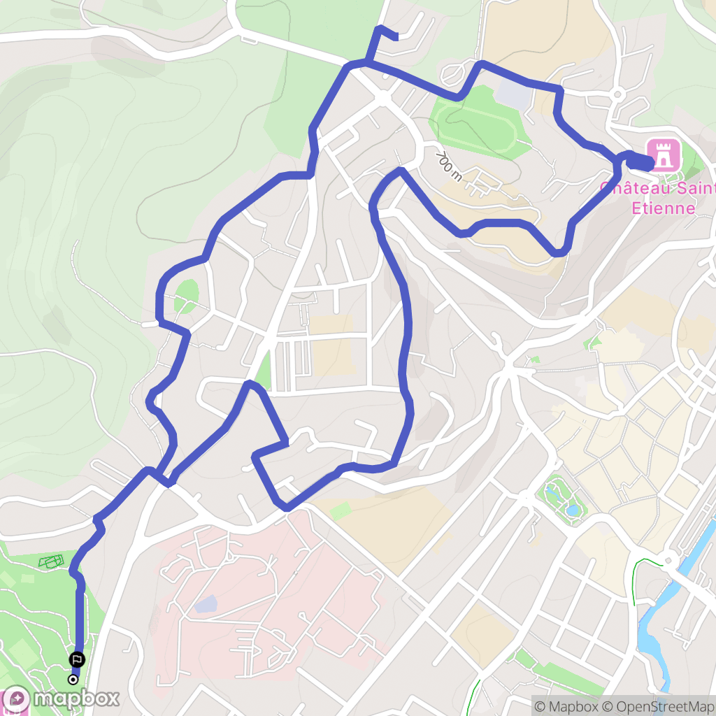 Quartier des Alouettes : carte du parcours de randonnée - France