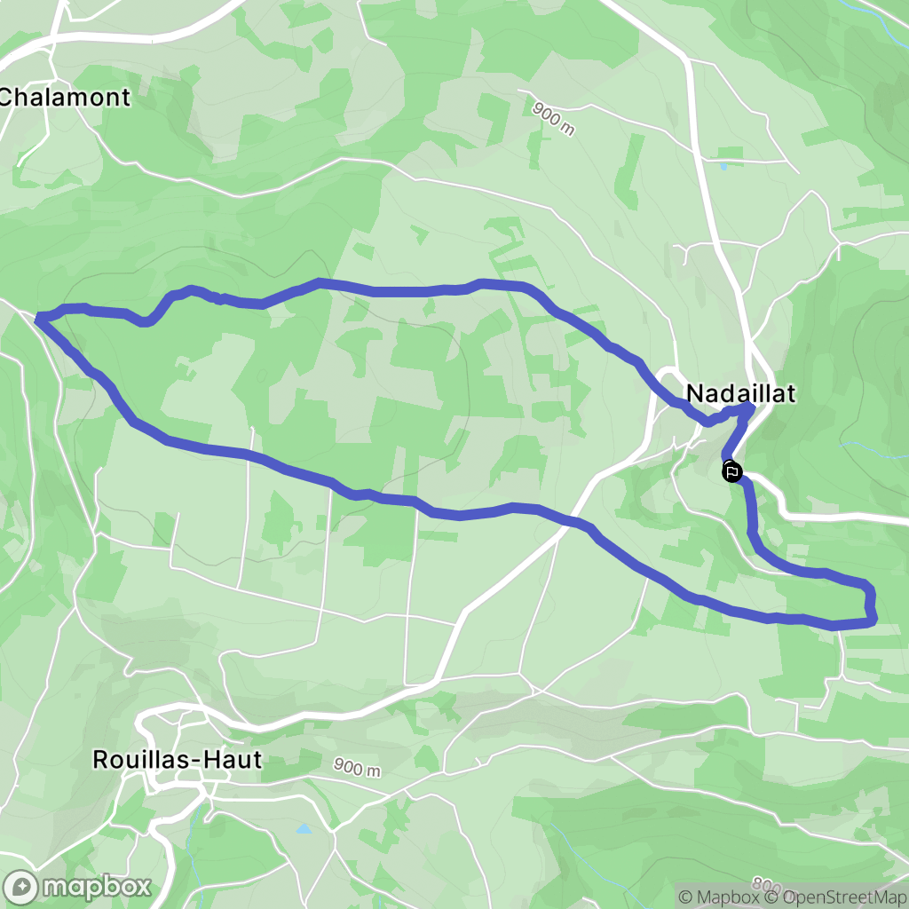 Nadaillat : carte du parcours de randonnée - France