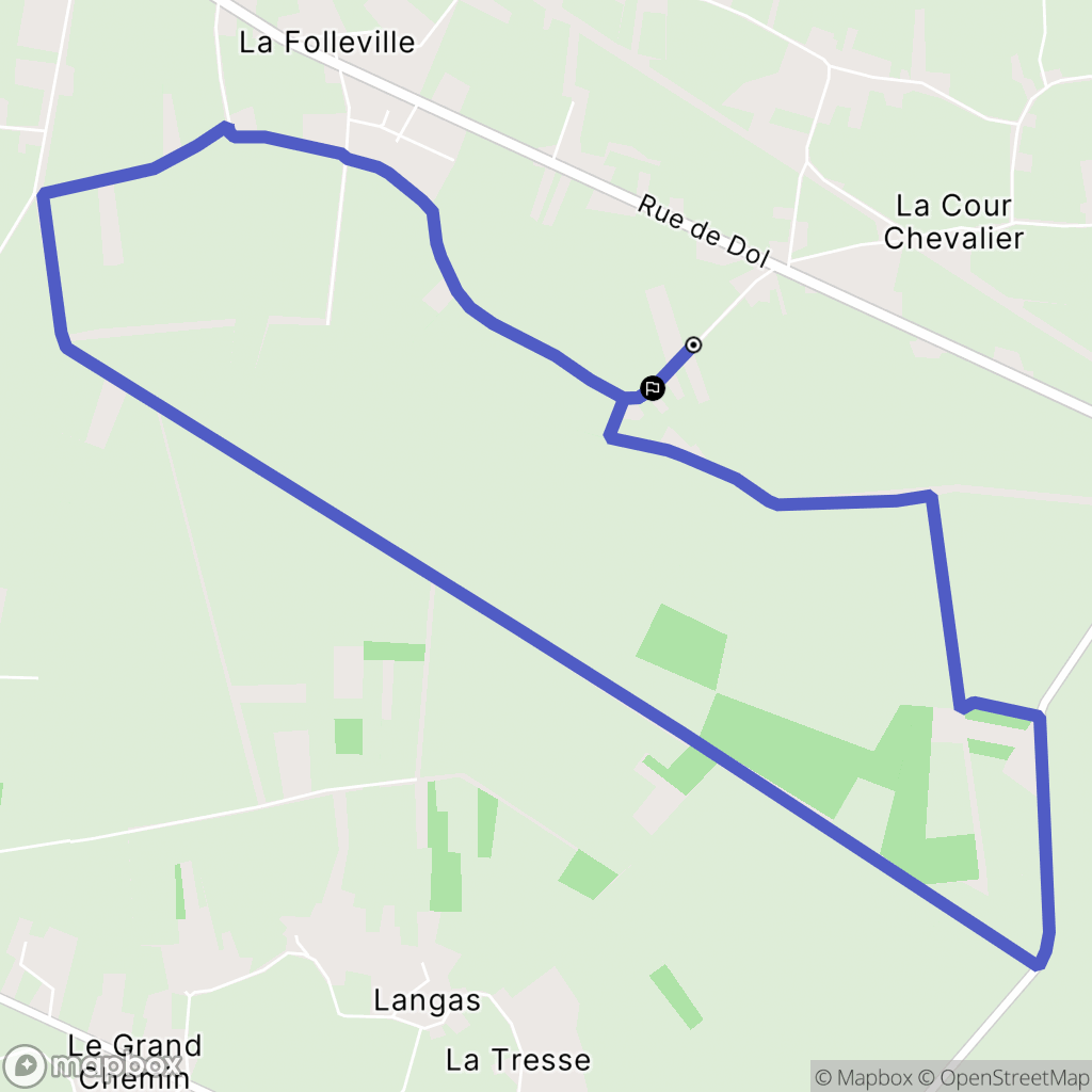 Le Bas Autrouet : carte du parcours de randonnée - France