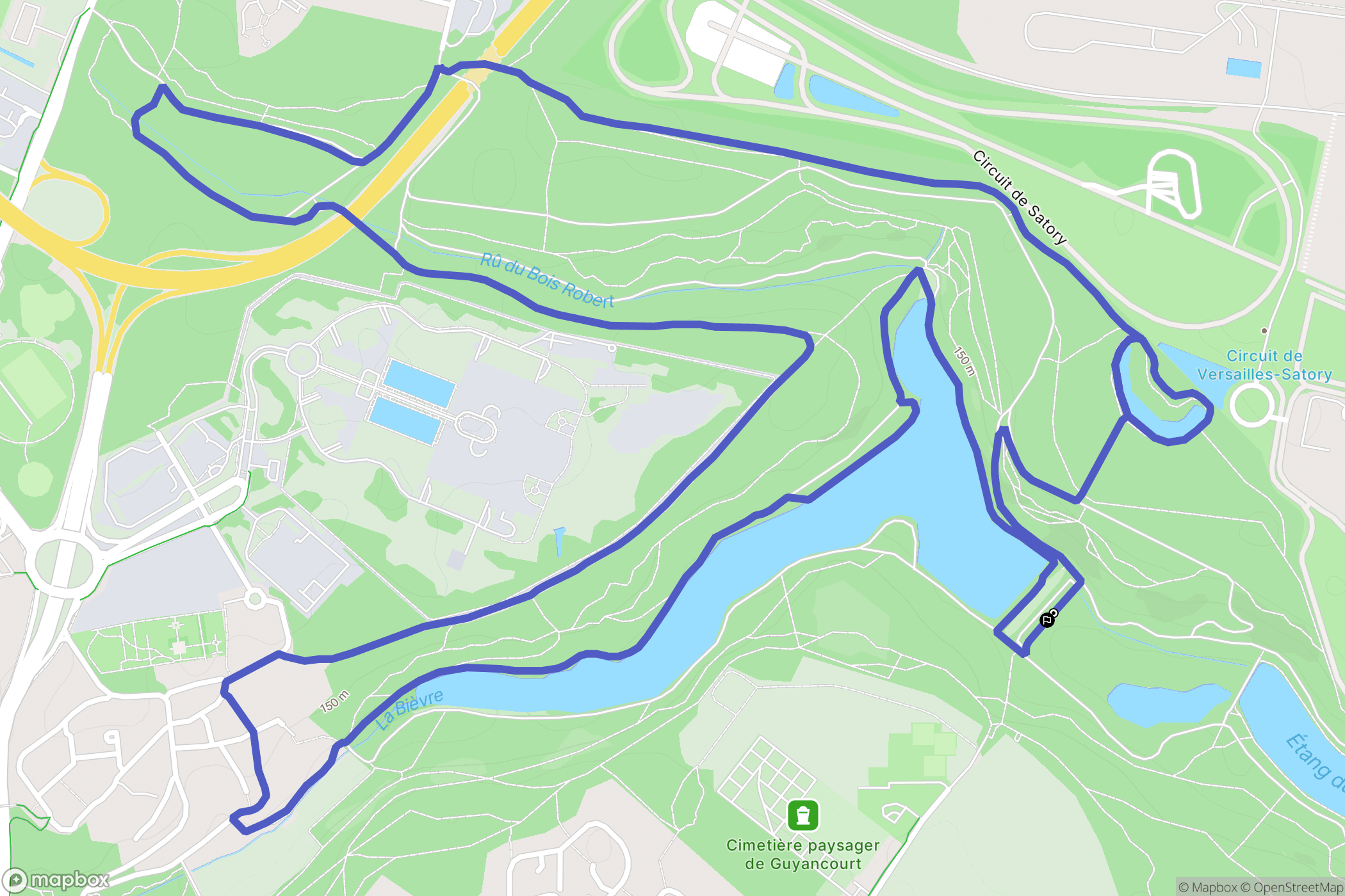 La Mare Jarry : carte du parcours de randonnée - France