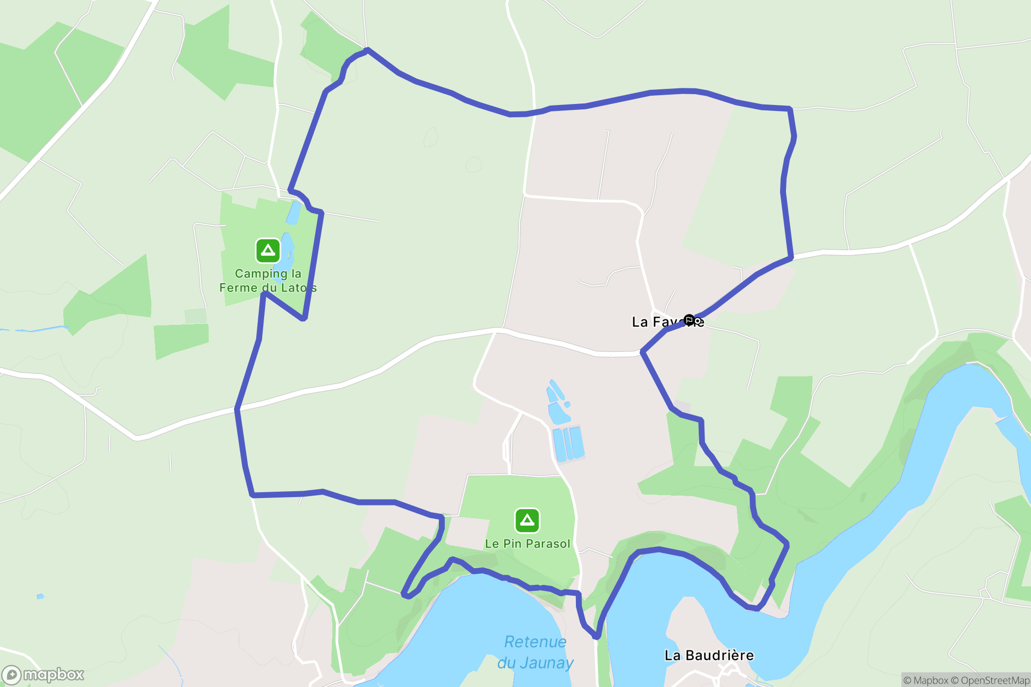 La Chapelle-Hermier : carte du parcours de randonnée - France