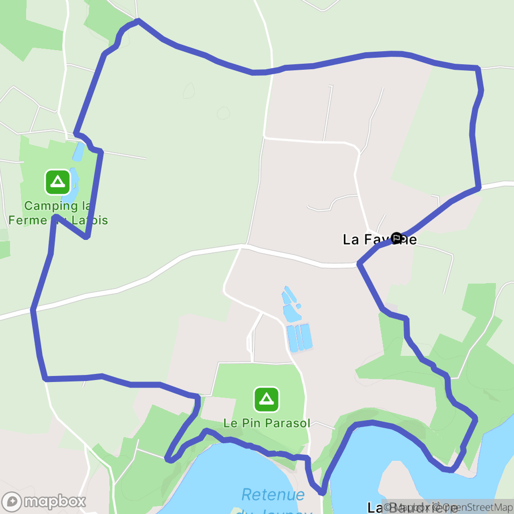 La Chapelle-Hermier : carte du parcours de randonnée - France