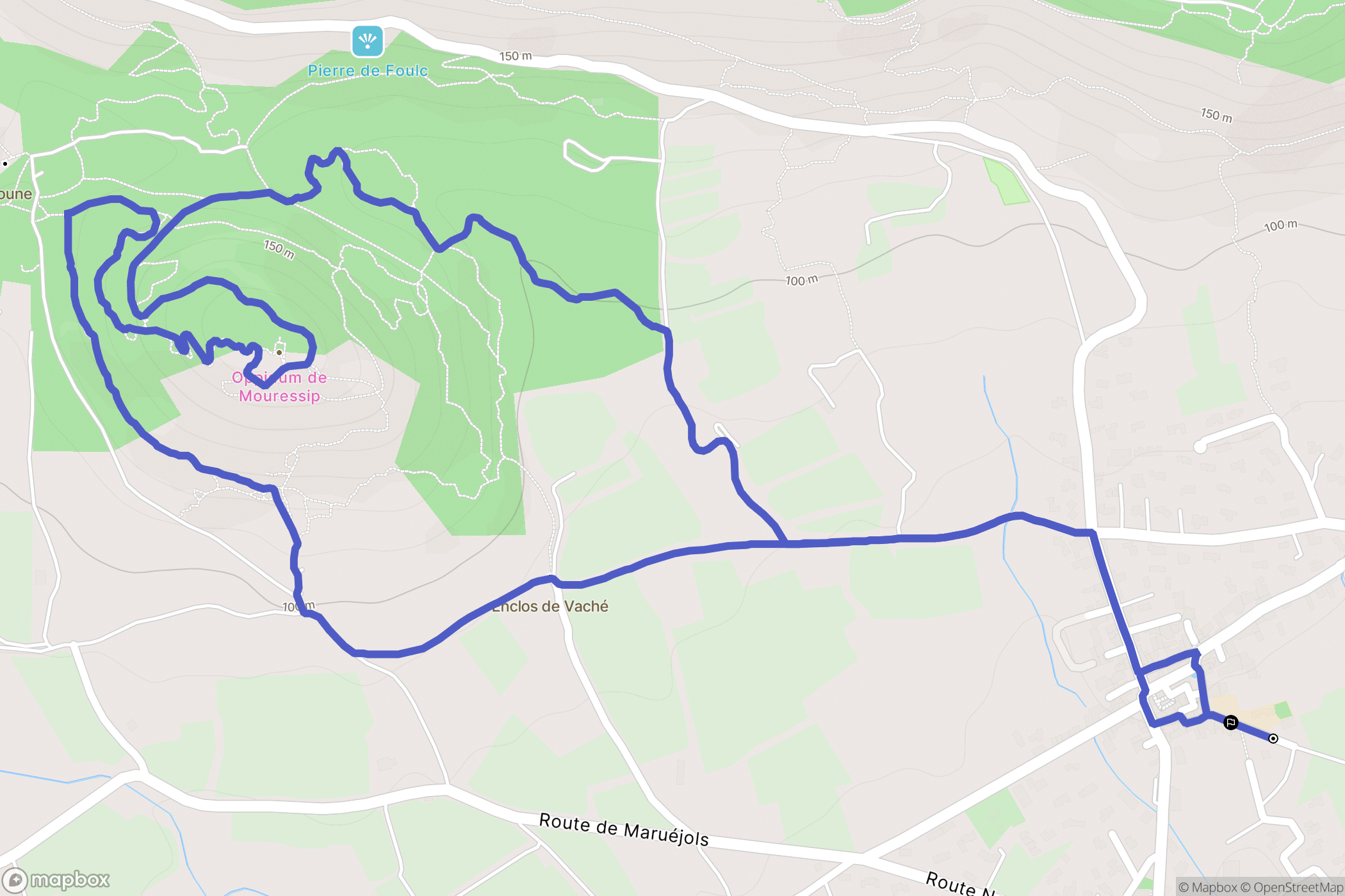 Saint-Côme : carte du parcours de randonnée - France
