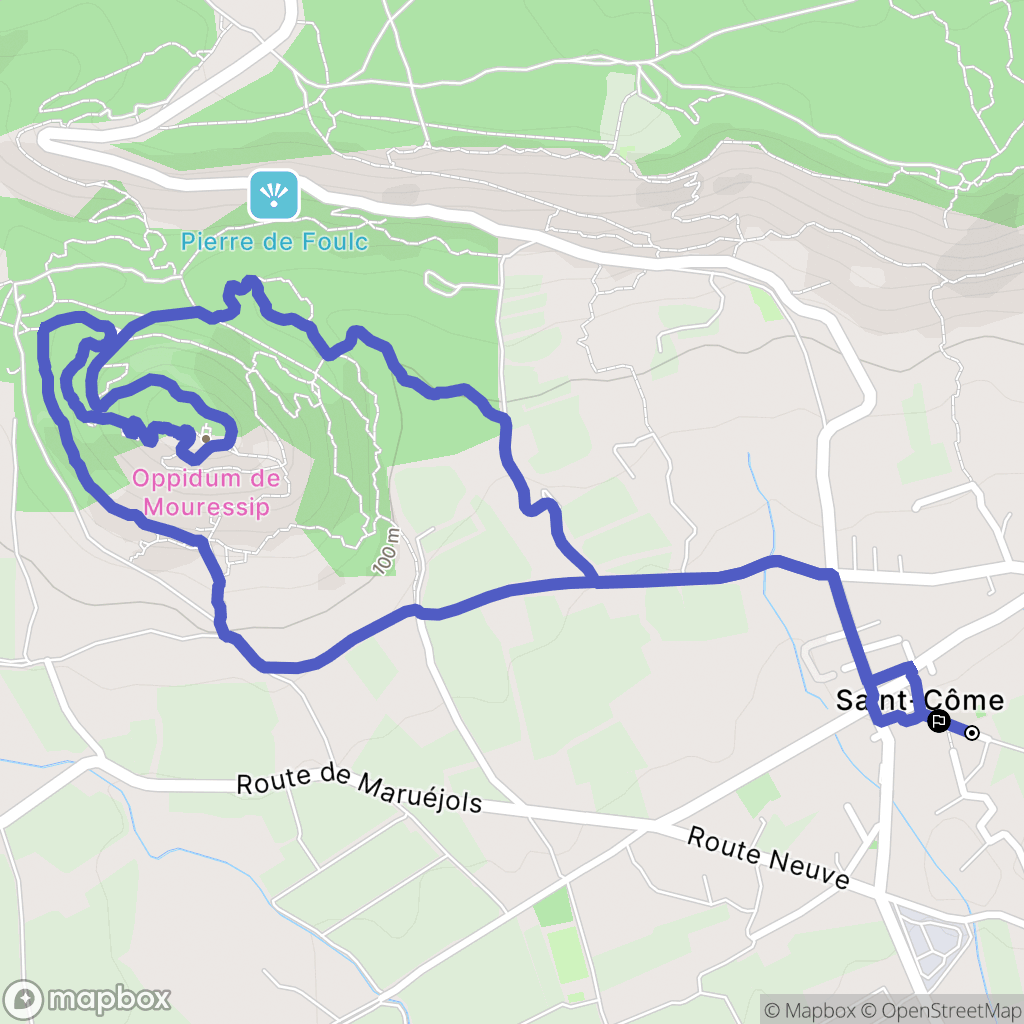 Saint-Côme : carte du parcours de randonnée - France
