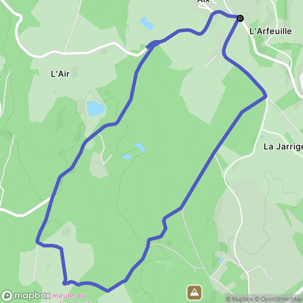 Aix : carte du parcours de randonnée - France