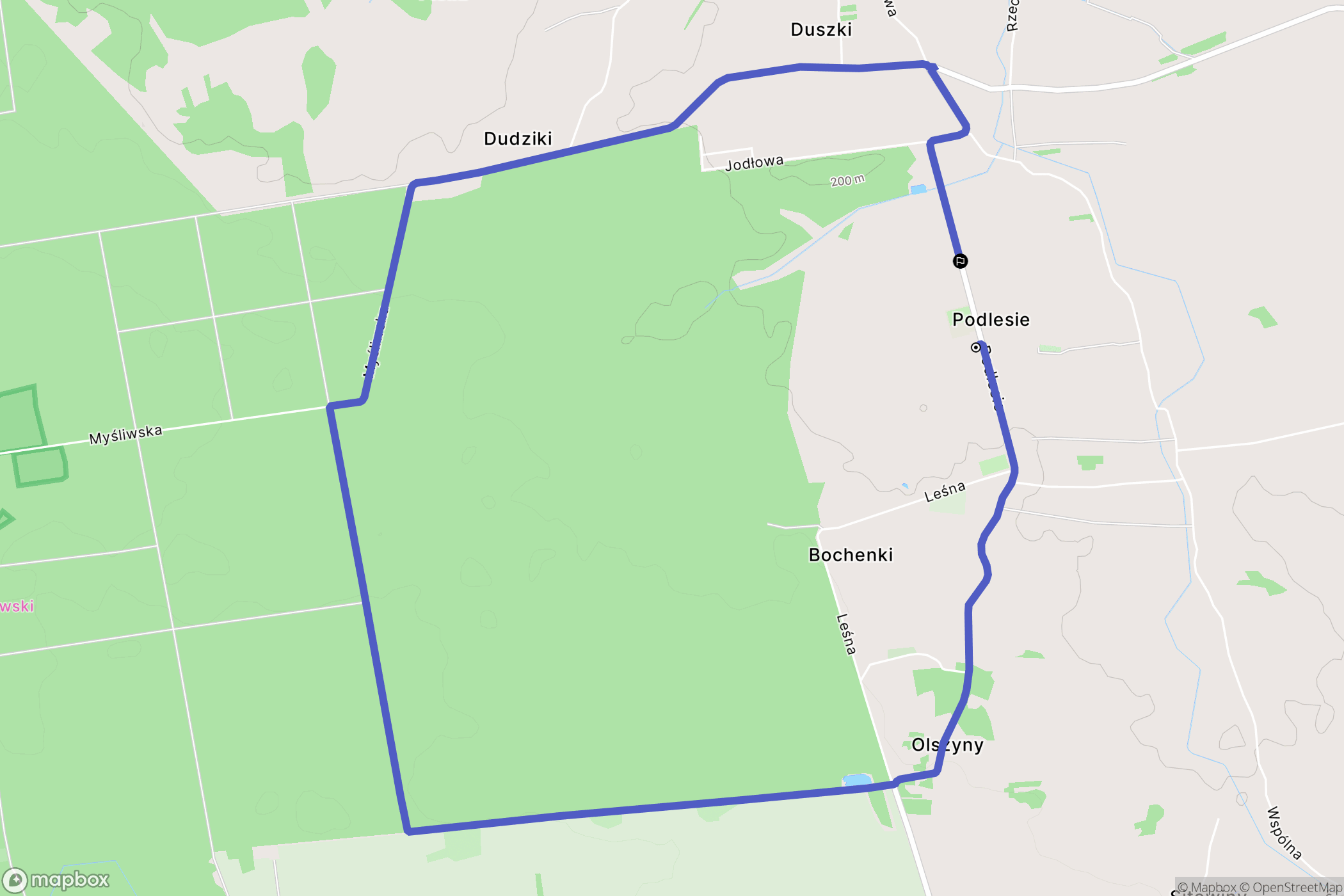 Cholewiana Góra: mapa trasy - Poland