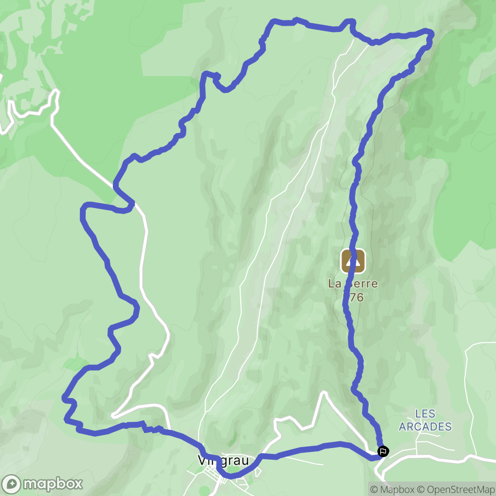 Vingrau : carte du parcours de randonnée - France