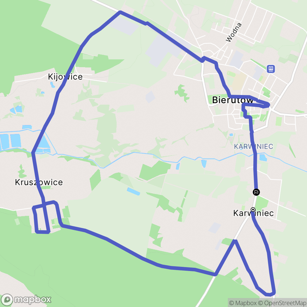 Karwiniec: mapa trasy - Poland