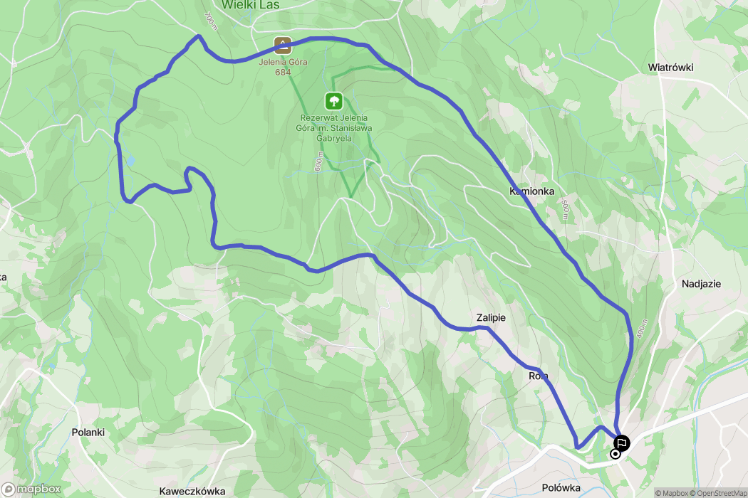 Szymbark: mapa trasy - Poland