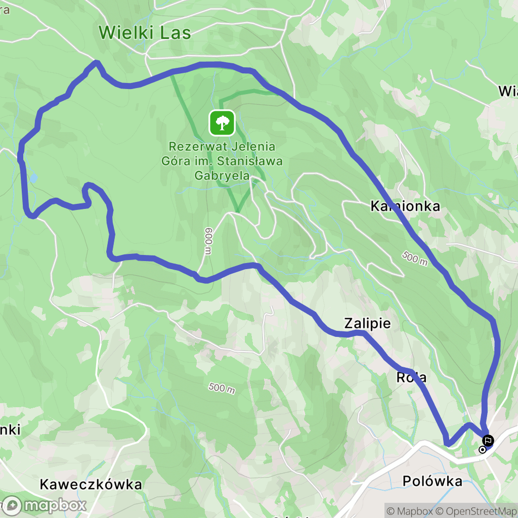 Szymbark: mapa trasy - Poland