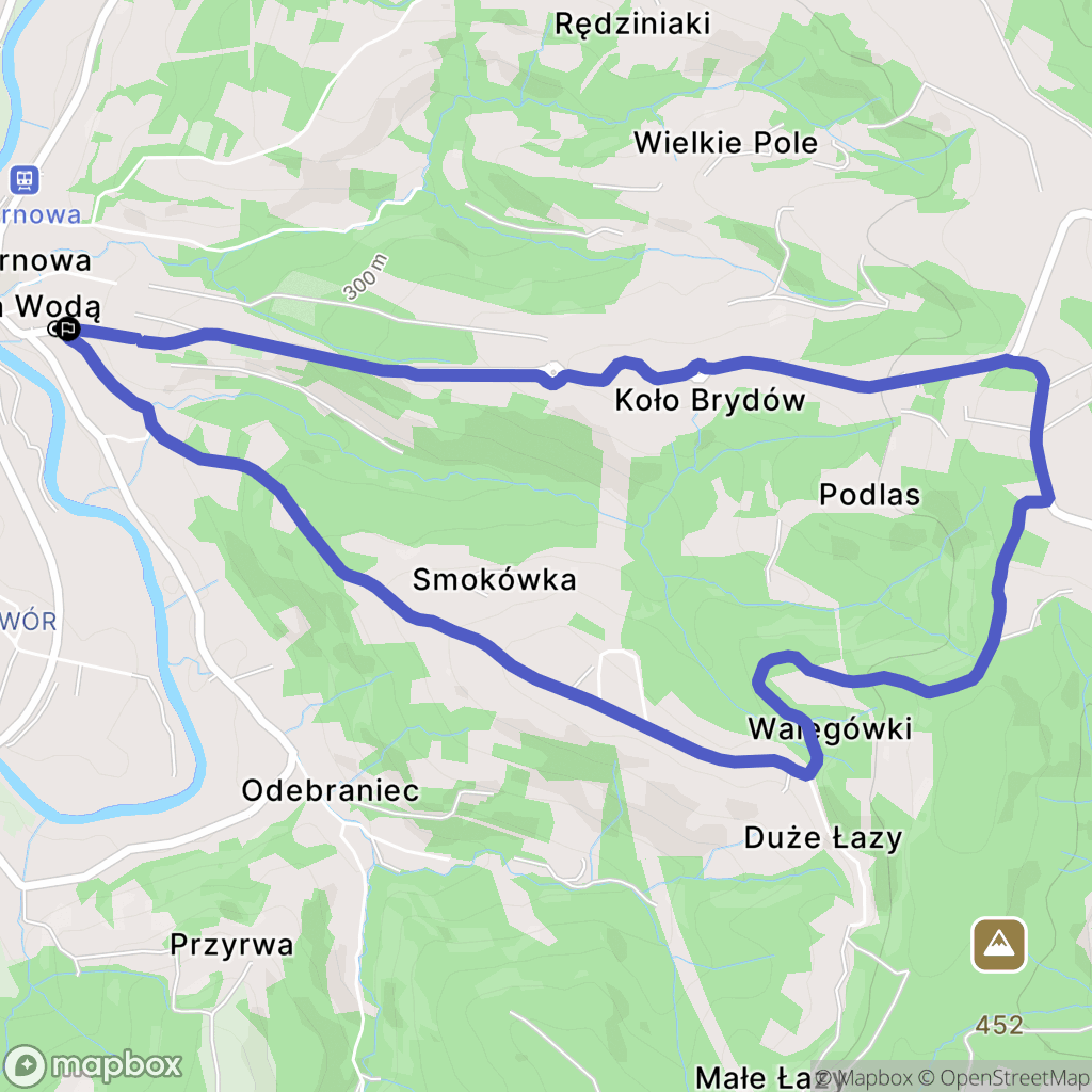 Żarnowa: mapa trasy - Poland