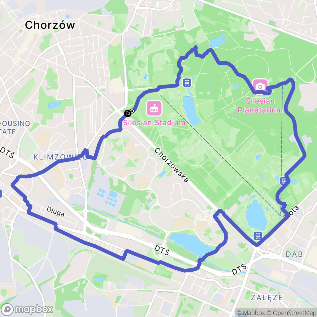 Katowice: mapa trasy - Poland
