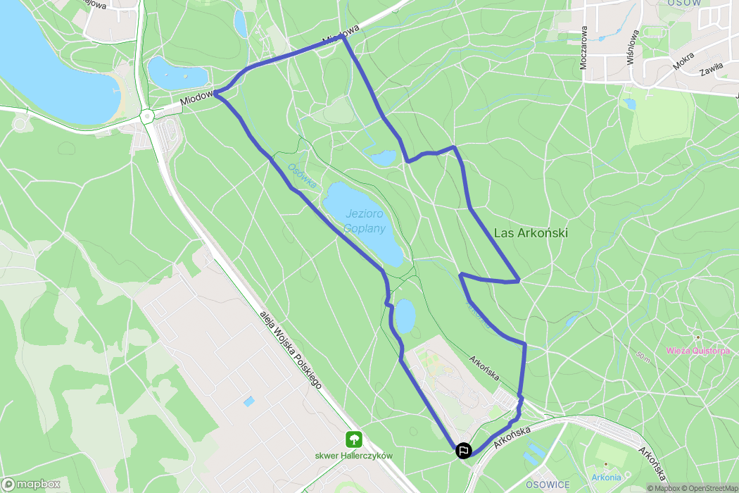 Szczecin: mapa trasy - Poland