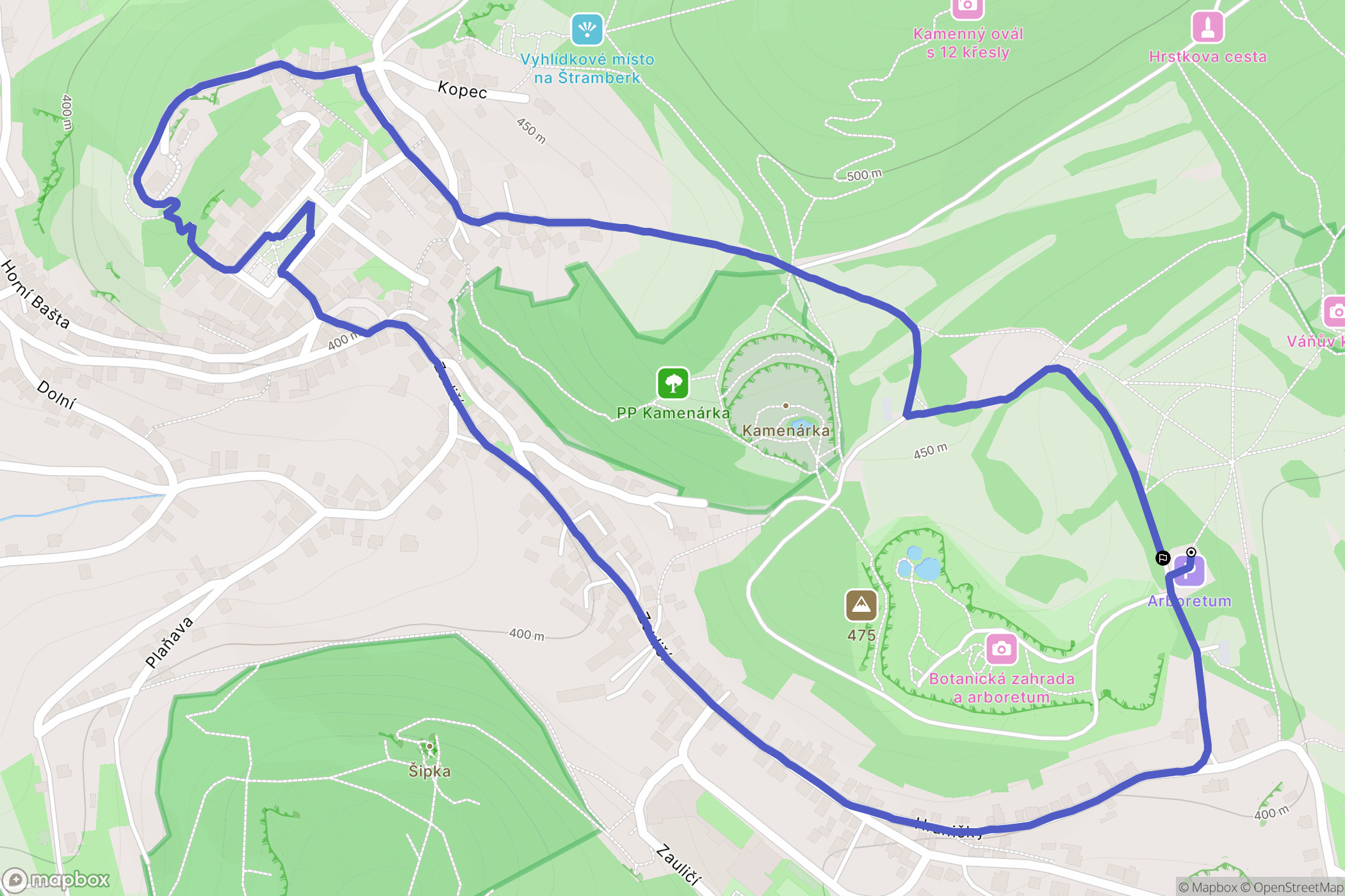 Štramberk: mapa trasy - Czechia