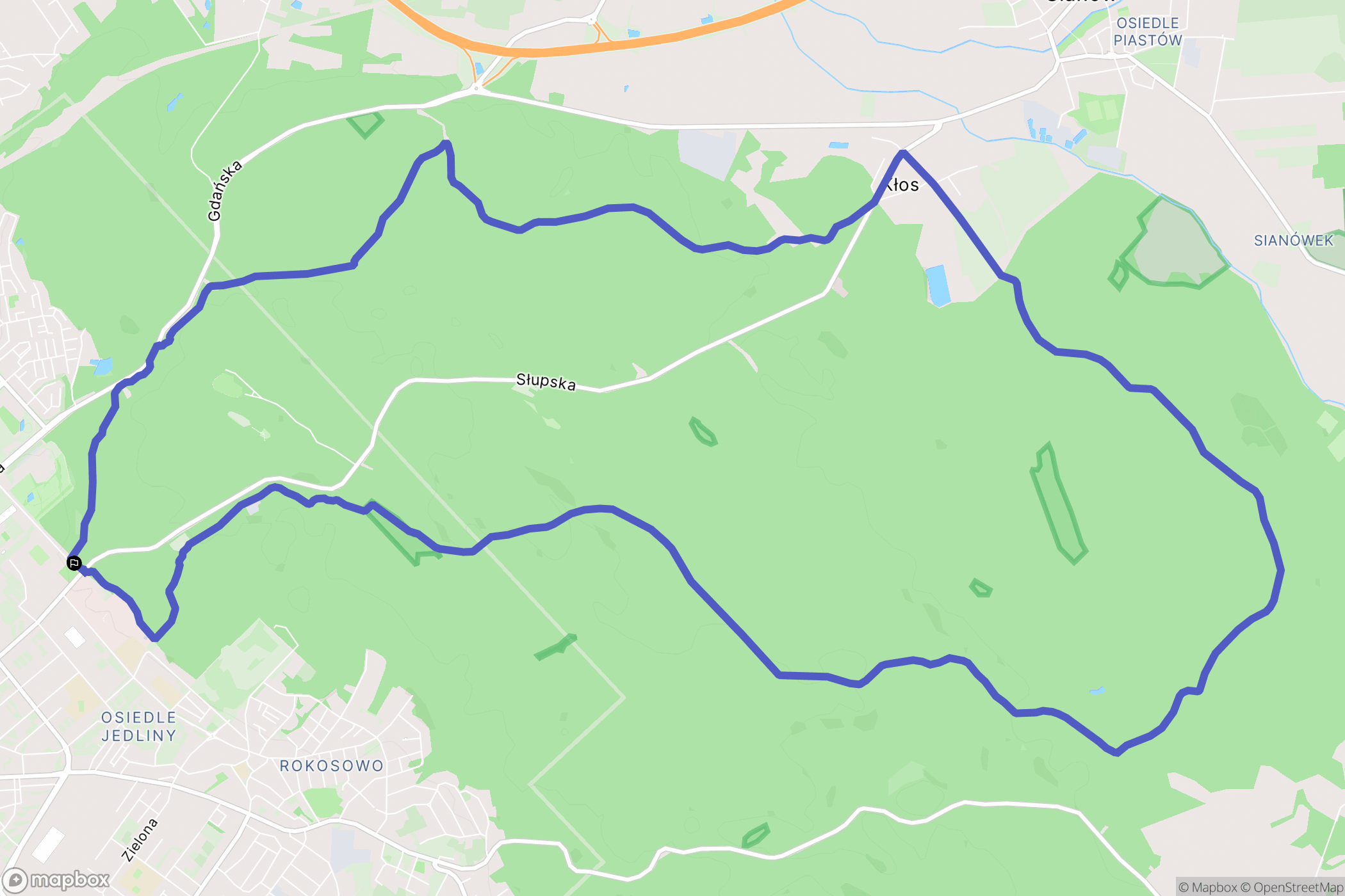 Koszalin: mapa trasy - Poland
