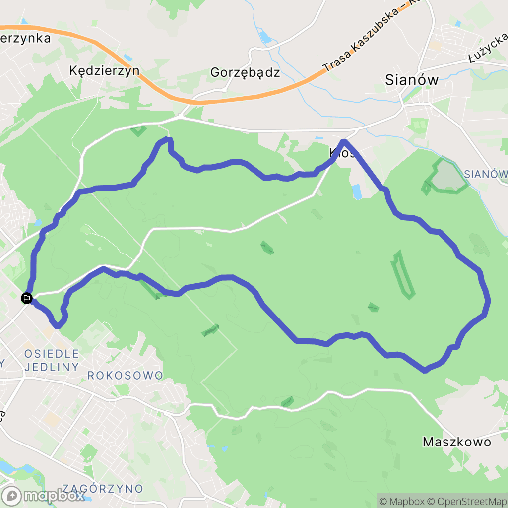 Koszalin: mapa trasy - Poland