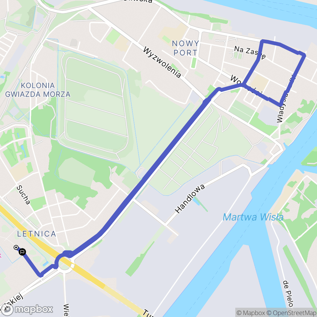 Gdańsk: mapa trasy - Poland