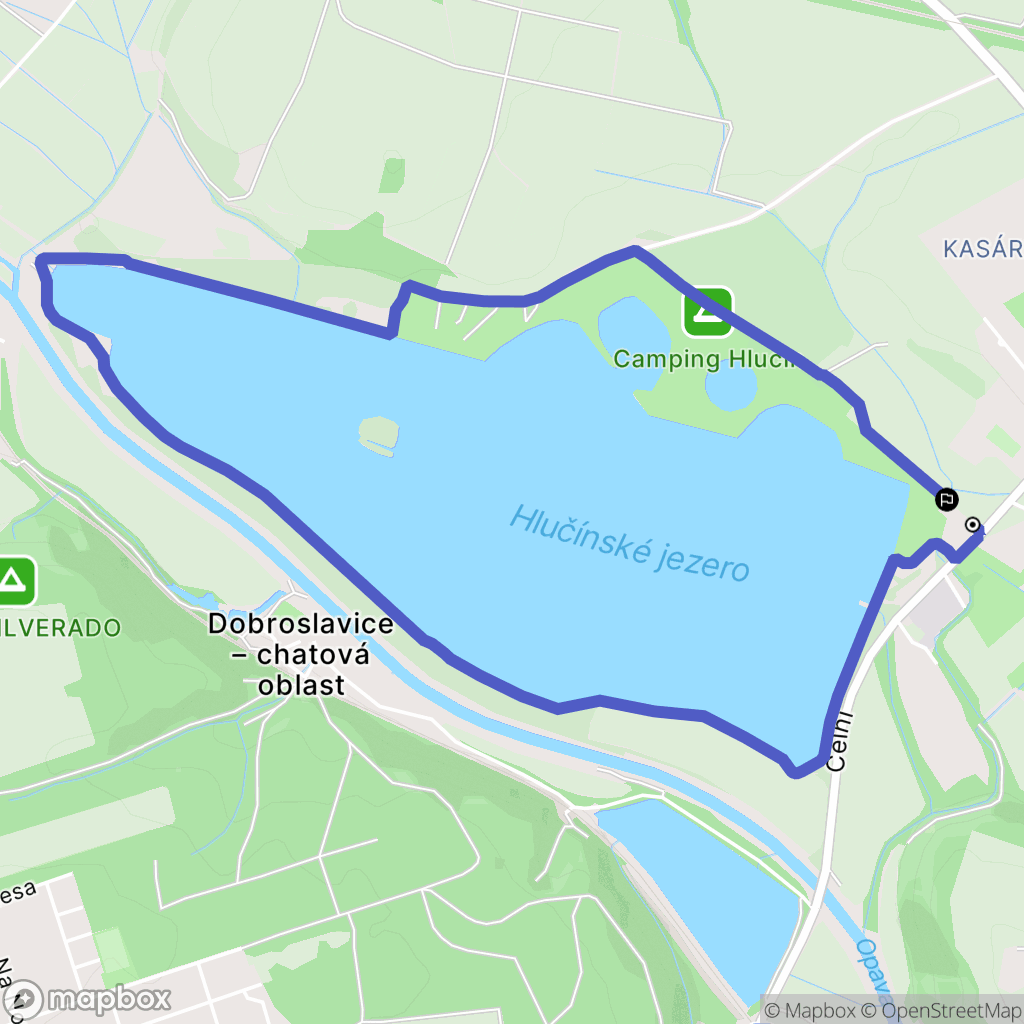 Hlučín: mapa trasy - Czechia