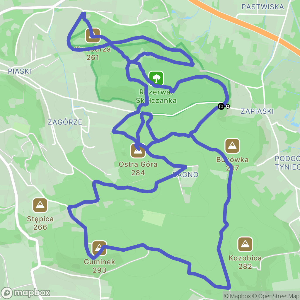 Kraków: mapa trasy - Poland