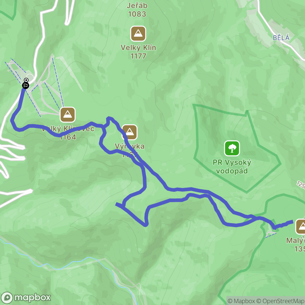 Loučná nad Desnou: mapa trasy - Czechia