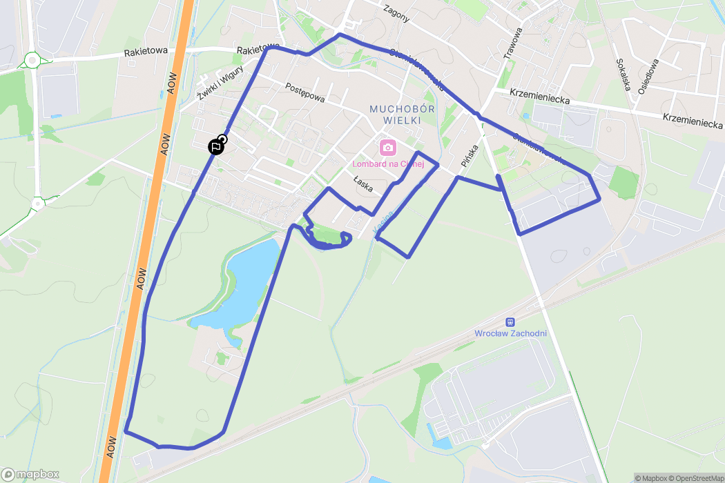Wrocław: mapa trasy - Poland