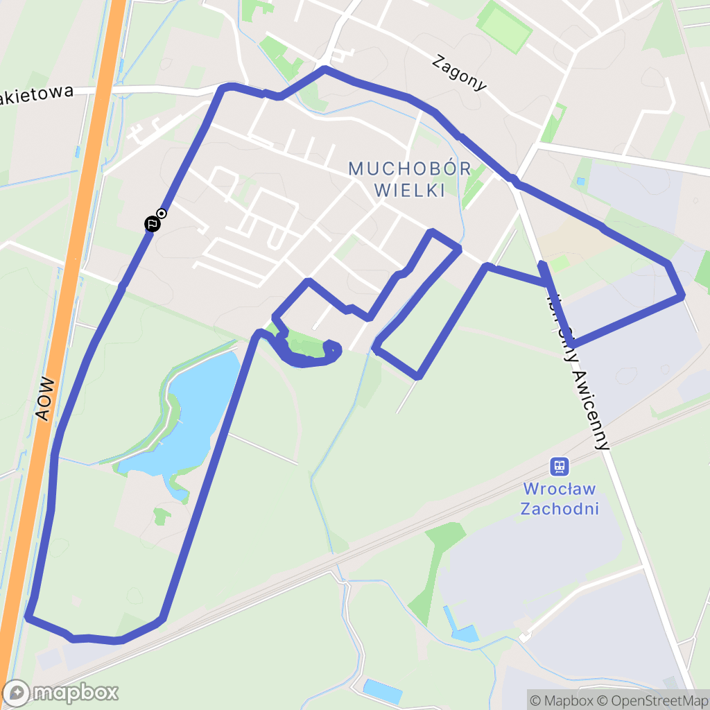 Wrocław: mapa trasy - Poland
