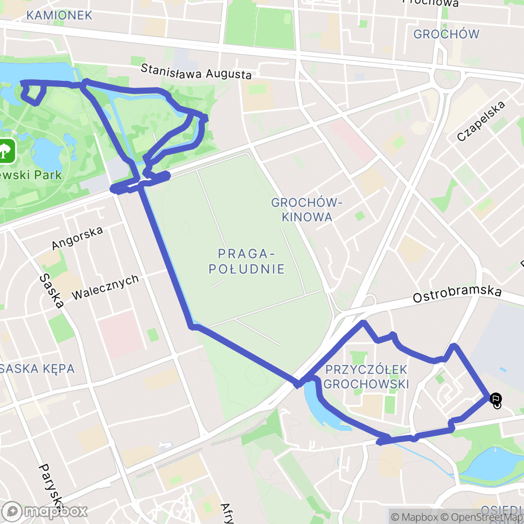 Warszawa: mapa trasy - Poland